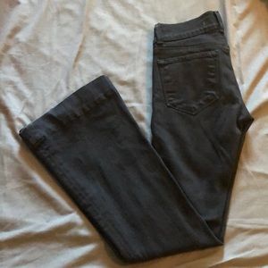 Low rise black flare jeans